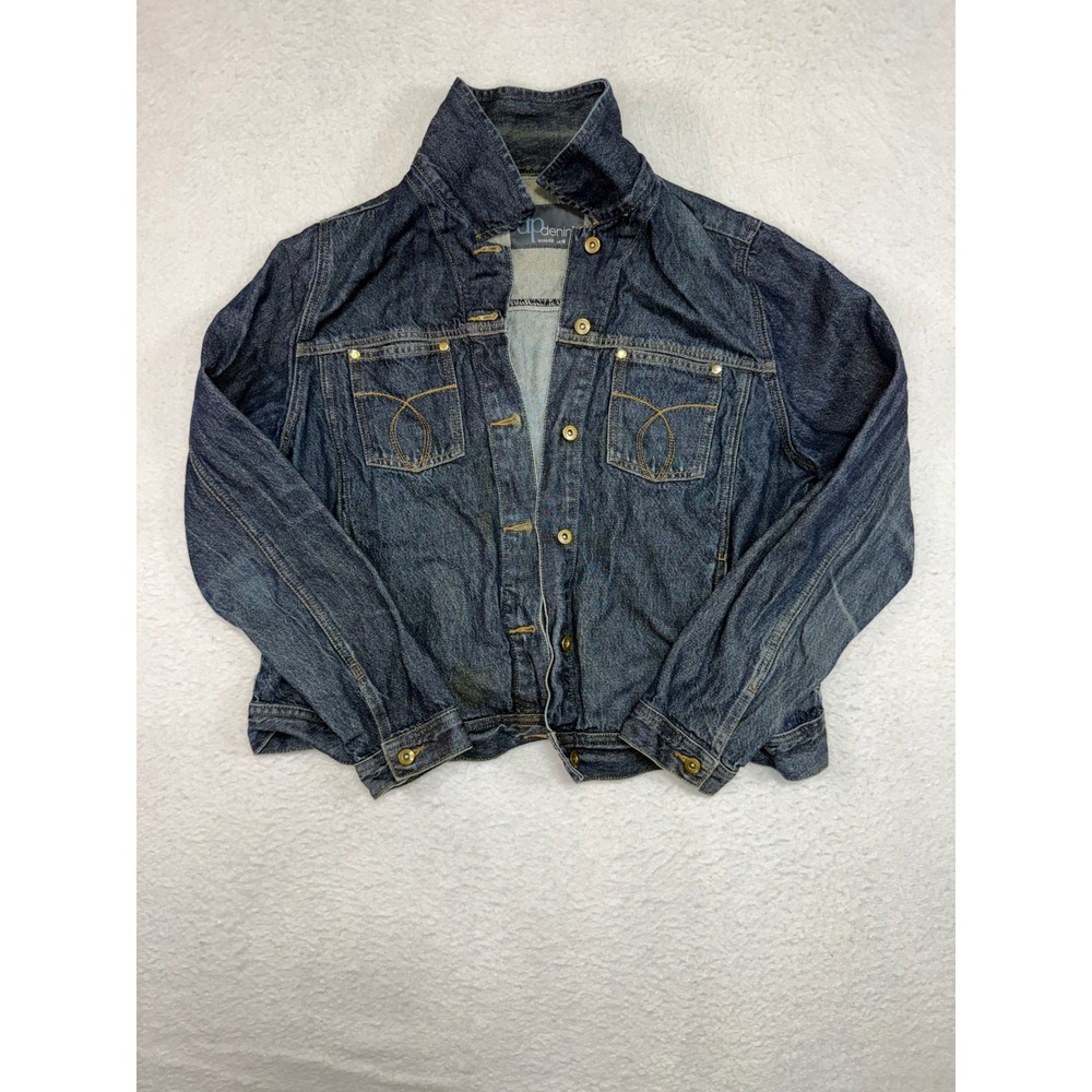 Dorothy Perkins DP Denim Jacket Dark Wash Trucker Blue Euro 46 UK 18 US 14